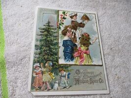 Vintage 1888 Lion Coffee Woolson Spice Christmas Trade Card Toledo Ohio - $19.79