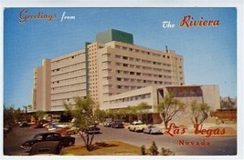 The Riviera Hotel Postcard Las Vegas Nevada 1955 Ferris Scott YV-4 - £9.49 GBP