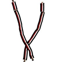 VTG Elastic Adjustable Suspenders Red/White/Blue Stripes Big Kids 1970s - $17.82