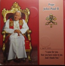 MALTA 5 COIN SET 2005 1 LIRA POPE JOHN PAUL II MINT FOLDER RARE NR - $27.70