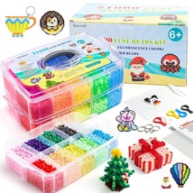 Fuse Beads, 21,000 Pcs Fuse Beads Kit 22 Colors 5Mm For Kids, Including 8 Ironin - £38.24 GBP