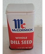 Vintage McCormick Whole Dill Seed Plastic Lidded Metal Storage Tin Can Jar - €9,45 EUR