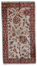 Handmade vintage Pakistani Lahore rug 2.5&#39; x 4.6&#39; ( 77cm x 141cm ) 1950s 1C391 - £585.83 GBP