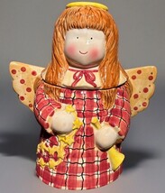VINTAGE SAKURA DEBBIE MUMM ANGEL GLAZED CERAMIC COOKIE JAR - $19.80