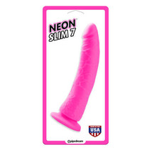 Pipedream Neon Slim 7 Realistic 7 in. Dildo With Suction Cup Pink - $34.39