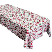 58&quot;x84&quot; - Cherries on White - Cotton Tablecloth  Décor Events - £35.09 GBP