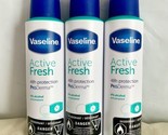 3pk Vaseline Active Fresh 48H ProDerma Antiperspirant Deodorant Spray 5.... - £46.96 GBP