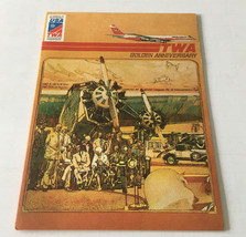 Vintage TWA golden anniversary in flight food and drink menu movie photo... - $19.75