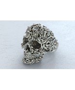 Handmade Skull Ring, 925 Sterling Silver skull Jewelry - £201.94 GBP