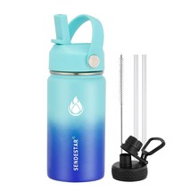 12 Oz Water Bottle - Vacuum Insulated Stainless Steel Double Wall Travel... - £30.36 GBP