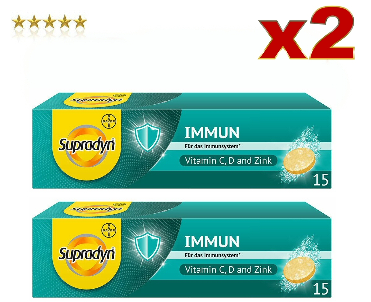 2 PACK Supradyn Immuno Vitamins for colds and flu to strengthen immune system - $29.99