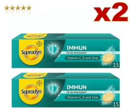 2 PACK Supradyn Immuno Vitamins for colds and flu to strengthen immune system - £24.03 GBP