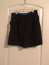 1pc Faded Glory Men&#39;s Black Swim Shorts Trunks Drawstring Size S - $34.92