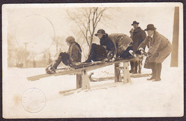 Poland Spring, Maine RPPC 1918 - Toboggan Run at Resort Real Photo Postcard - £19.46 GBP