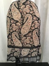 Cynthia Steffe Women&#39;s Skirt Black Paisley Print Fully Lined Skirt Size Small - £19.78 GBP