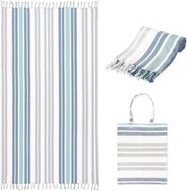 Stylish Striped Lightweight Beach Towel 40" x 72" - Ideal for Travel and... - $37.57