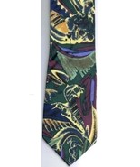 Vicky Davis Necktie Multi Colored Abstract Green 100% Silk - $17.80