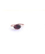 AAA quality natural ruby light rose gold ring with diamonds in 14 hallma... - £761.36 GBP