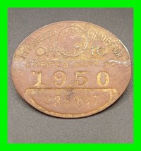 Vintage 1950 Ohio Registered Chauffeur License ~ Lapel Pin ~ Badge  ~ Al... - $29.69