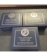 2025 Silver Eagle 250th Army, Navy & Marines Privy Proofs OGP & COA (3 Coin Set) - $599.95