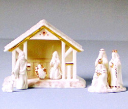 Lenox Mistletoe Park Manger Nativity Figurines 6 Piece Set Village Treasures New - £47.40 GBP