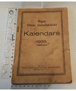 Old Latvia Rigas Vilnas Manufacturas issue Calendar 1935 Wool Manufactur... - £19.60 GBP