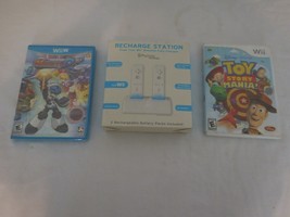 Nintendo Wii Remote Recharge Station + Mighty NO. 9 Game  + Toy Story Mania - £26.13 GBP