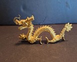 Vintage Dragon Figurine Holding a Ball Feng Shui dragon style 4&quot;Long - $29.69