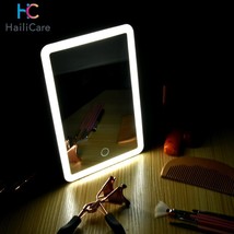 LED Touch Screen Makeup Mirror 180 Degree Rotating Cosmetic Mirror USB Charger S - £17.57 GBP