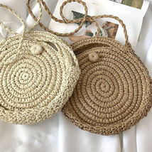 Handbag HANDWOVEN, carrying handbag, Tote Bag, Straw Handbag #H224 - £31.06 GBP