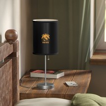 Steel Base Table Lamp, Printed Shade, Silver/White, High-Res, 10 Trim Colors, US - £61.90 GBP