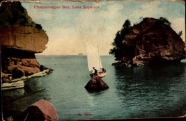 Vintage POSTCARD- View Of Chequamegon Bay, Lake Superior, Michigan BK65 - £4.26 GBP