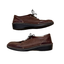 Finn Comfort Germany Shoes Size 40/7-7.5 US Brown Leather Lace Up - $35.73