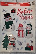 Vintage Christmas House 15 ct Glitter Clings Gingerbread - $18.41 MXN