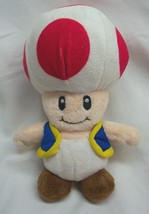 Nintendo Super Mario Bros. SOFT TOAD CHARACTER 7&quot; Plush STUFFED ANIMAL Toy - $14.85