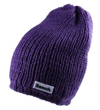 Bench Women&#39;s Petunia Purple Jayme Acrylic Knit Slouch Beanie Winter Hat NWT - £18.76 GBP