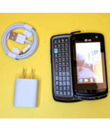 BELL ONLY LG XENON GR500 SLIDER TOUCHSCREEN 2MP QWERTY 3G BLACK CELL PHONE - $57.22
