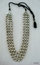 Vintage Sterling Silver Necklace handmade matar beads mala necklace - $1,187.01