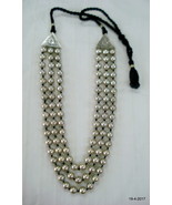 Vintage Sterling Silver Necklace handmade matar beads mala necklace - £934.96 GBP