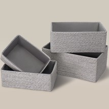 Paper Rope Storage Baskets For Organizing Container Bins For Shelves, Cupboards, - $39.99