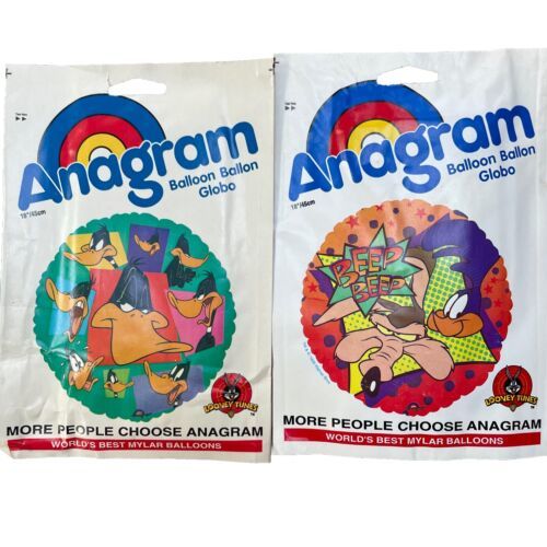Anagram Mylar Balloons Vintage Looney Tunes Daffy Duck &amp; Road Runner/ Co... - $14.48