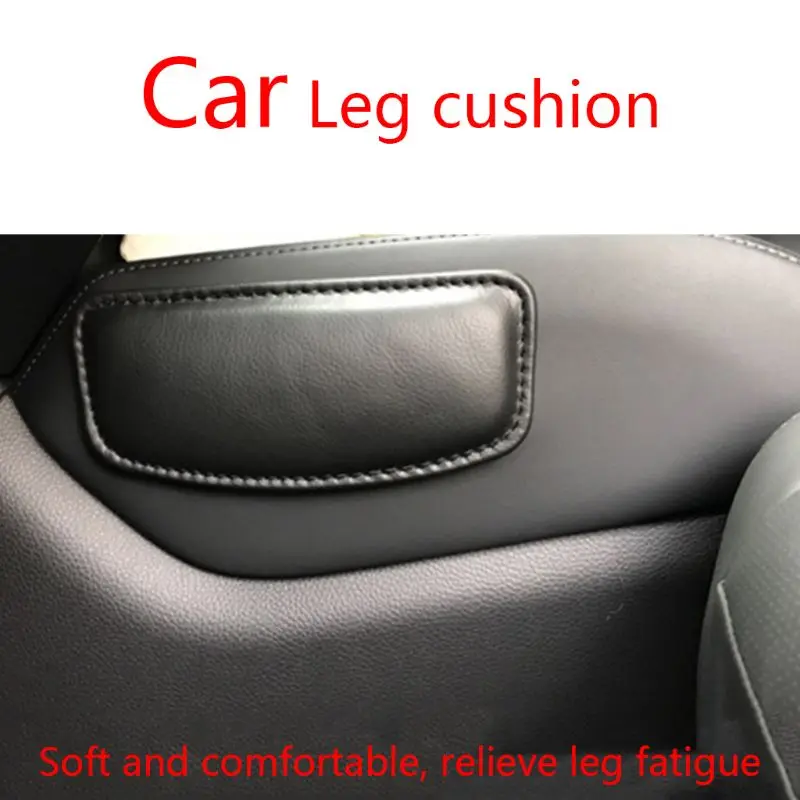 Car Leather Leg Cushion Knee Pad Thigh Support Pillow Interior Car Accessories - £10.86 GBP