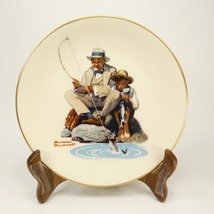 Catching the Big One  by Norman Rockwell Gorham China Plate Danbury Mint   FHJ1W - £10.17 GBP