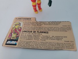 Vintage GI Joe Blowtorch V1 Near Complete 1984 W File Card - £15.84 GBP