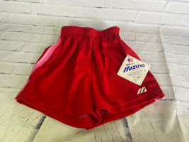 VTG Mizuno Volleyball Shorts DEADSTOCK Red Unisex Mens Womens Small Made... - £32.84 GBP