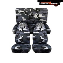Designcovers Seat Covers Fits 87-06 Wrangler / Gray Camo With Fly Fishing Mtn - $119.99 - $139.99