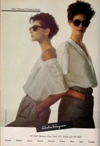1985 Salvatore Ferragamo Fashion Clothing Vintage Fashion Print Ad 1980s - £5.98 GBP