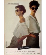 1985 Salvatore Ferragamo Fashion Clothing Vintage Fashion Print Ad 1980s - £5.96 GBP