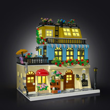 City Street View Coffee Restaurant Building Assembled Building Block Toys - £66.16 GBP
