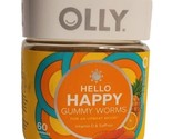 OLLY Hello Happy Gummy Worms Mood Balance Support Vitamin D Adult 60 Cou... - $14.84